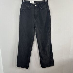 HM Denim Jeans Womens‎ 6 Charcoal Curvy Fit Wide Couple Large Baggy Y2K 90s